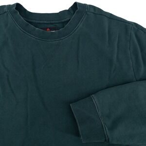 American Giant Mens L Sweatshirt Green V-Stitch Heavyweight Cotton Pullover USA